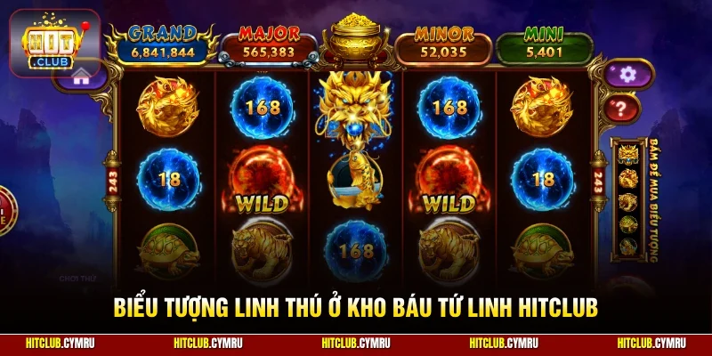 Biểu tượng linh thú ở Kho Báu Tứ Linh HitClub