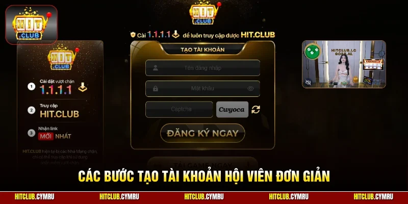 Các bước tạo tài khoản hội viên đơn giản